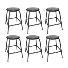 Kit 6 Bancos Banqueta Bar 55cm Empilhavel Para Lanchonete Mesa Cozinha