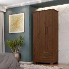 Guarda Roupa Mdp 3 Portas 2 Gavetas França Jacarandá