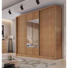Guarda Roupa Casal 3 Portas 8 Gavetas Com Espelho Arezzo - Móveis  Horizonte - Cumaru