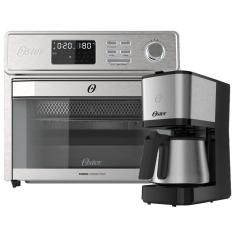 Kit Forno e Fryer 25L E Cafeteira Inox 1,2L Oster 220V