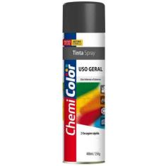 Tinta Spray Chemicolor Uso Geral 400ml / 250G Preto Brilhante - 43714