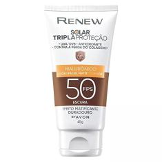 Protetor Solar em Loção Renew Matte Cor Escura FPS50 Avon 40g