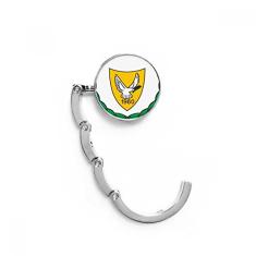 Gancho de mesa com emblema nacional do Chipre com fecho decorativo dobrável