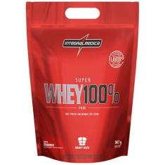 Whey 100% Pure - 907g Refil Morango - IntegralMédica