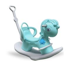 Carrinho Empurrador e Gangorra Cavalinho 2 em 1 Playground Infantil Brinquedo 2x1 Brinqway Bw-215