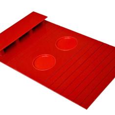 Esteirinha Bandeja Porta Controle Braço Sofá Vermelho
