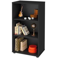 Estante Multiuso com 02 Prateleiras Clean A02 81x45 cm Preto - Lyam De
