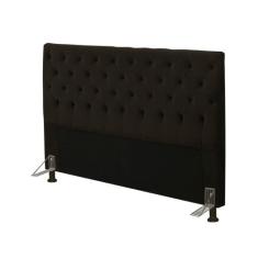 Cabeceira para Cama Box Casal 140cm Cristal Suede Chocolate - JS Móvei
