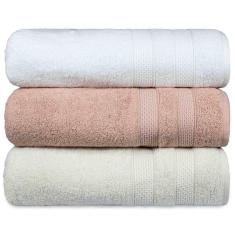 Kit 3 Toalha De Banho Fio Penteado Extra Macia - Comfort - Kit 2