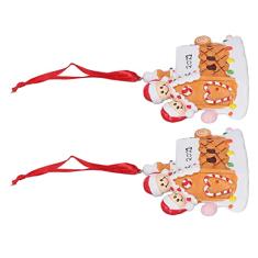 2 Peças de Pingente de árvore de Natal Esculpido Pintado à Mão Deco Enfeite de Suspensão de Natal para Casa 22 W252 é Pintado à Mão Com Cores Vibrantes e um Revestimento Protetor