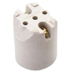 Bocal de Porcelana E27  4A/250V Liso Spot Brasfort