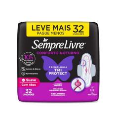 Sempre Livre Absorvente Externo Noturno Plus Noite e Dia Suave 32un Embalagem pode variar