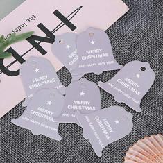 Árvore de Natal Pendurado Decoração Etiqueta Artesanato 100pcs Cartão de (Sino)