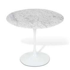 Mesa de Jantar Tulipa Saarinen Redonda 80 cm Mármore Carrara