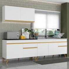 Cozinha Compacta Veneza Gw Mp2076 Com Armário E Balcão Branca