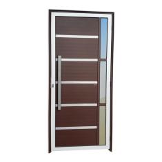 Porta Lambril Miraggio Com Puxador Super 25 210cm X 100cm Brimak Mix Corten