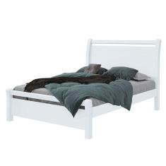 Cama Casal Reali 140 Branco Brilho - Lopas