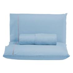 Jogo de Lençol Casal Ponto Palito 300 Fios Algodão 3 Peças Toque Avelu