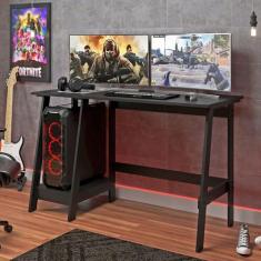 Mesa Escritório Escrivaninha Mc-190 120cm Preto - Ditália Móveis