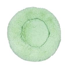 Cama calmante para cães e gatos, cama para cães antiansiedade, cama redonda para cães e gatos, cama macia e aconchegante para aquecimento, almofada de pelúcia sintética para cães e gatos, verde 50 x 50 cm