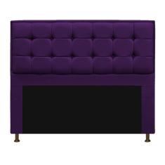 Cabeceira Copenhague 140 cm Casal Suede Roxo
