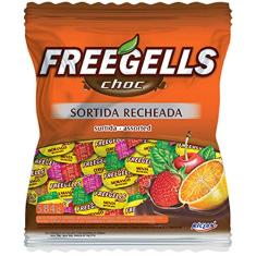 Bala Recheada com Chocolate sortido 584gr - Freegells