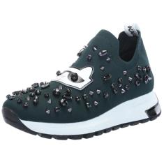 KARL LAGERFELD Tênis feminino Malna Slip on, Verde floresta, 34