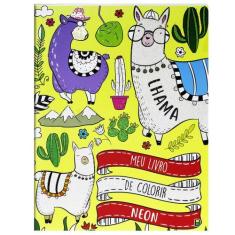 Livro - Meu Livro de Colorir NEON: Lhama