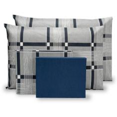 Jogo De Lençol Casal 6 Peças Estampado Percal 180 Fios - Rafaloro Enxo