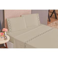 Jogo de Cama Infinity Queen 04 Peças Micro Percal 400 Fios - BIA ENXOV