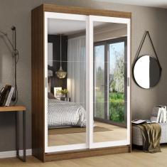 Guarda-Roupa Solteiro Madesa Tokio 2 Portas de Correr de Espelho 2 Gav