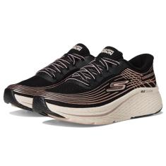 Skechers Tênis feminino Max Cushion Elite 2.0 Kaplan Hands Free Slip-ins, Preto/ouro rosa, 38