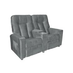 Poltrona do Papai Dupla Reclinável Jetta Cinza Matrix