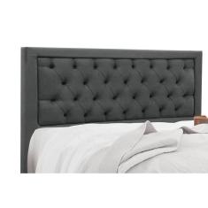 Painel de Cama Box Estofada Queen Baronesa Plus Suede Cinza - Simbal