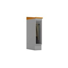 Balcão de Cozinha Modulado c/ Tampo Americana Porta Toalha 20cm Cinza - Henn