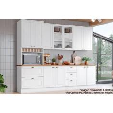 Cozinha Modulada Henn Americana 7 Peças (2Aéreos+2Balcões+1Paneleiro+2Complementos) C5P46 Branco-Henn