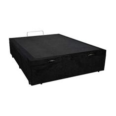Cama Box Baú Casal Premium 138X188 - Suede Preto