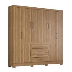 Guarda-Roupa Casal New Realce 8 PT 4 GV Amêndola - Demóbile, Amêndola 