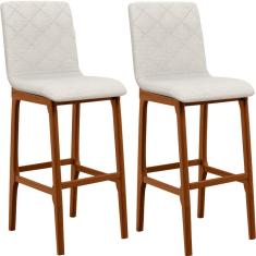 Kit 02 Banquetas Altas Cozinha Zoe B04 Champagne