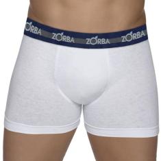 Cueca Zorba Boxer Max Tamanhos Especiais - 0702, Branco, M