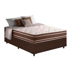 Cama Box Casal: Colchão Molas Anjos Superlastic Duo Sono + Base Crc Courano Brown(138X188)