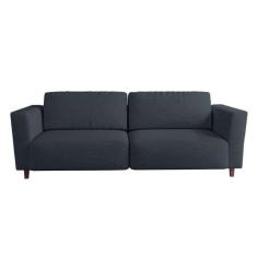Sofá 3 Lugares Munique com Chaise Esquerdo Poliéster Petróleo - Modern