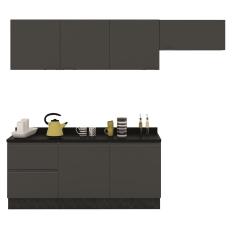 Cozinha Completa Bartira Linea 6 Portas e 3 Gavetas - 260cm de largura