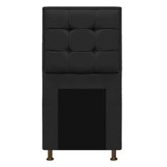 Cabeceira Copenhague 90 Cm Solteiro Corano Preto