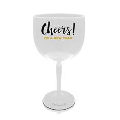 Taça Gin Branca Personalizada Cheers - Fim de Ano