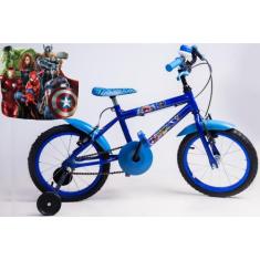 Bicicleta Infantil Masculina Aro 16 - Azul - Personagem - Olk Bike
