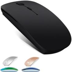 Mouse Bluetooth para MacBook Pro/MacBook Air/iPad, Mouse sem fio recarregável para laptop/notebook/pc/Chromebook (mouse Bluetooth/preto)