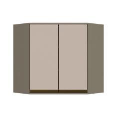 Armário Aéreo P/ Cozinha Connect Canto Oblíquo C/2portas 80x83cm Off White - Henn