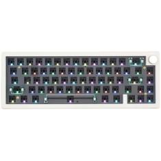 Cmokifuly GMK67 Kit de teclado mecânico 65% Tri-Mode LED RGB virado para sul para interruptores de 3/5 pinos, 66 teclas + 1 botão hot-swap soquete PCB placa montada placa para jogos DIY kit de teclado