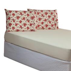 Jogo de Cama Solteiro 2 Peças Esmeralda 100% Algodão Percal 150 Fios -